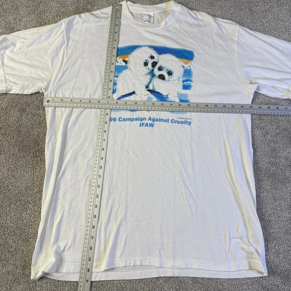Vintage 1999 Short Hills IFAW Seal T-Shirt XL Single Stitch Anti Cruelty